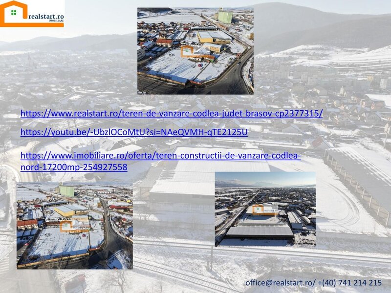 Brasov Nord, acces E60, teren 17000mp, 5600mp cladiri, D 155ml la DJ112A,